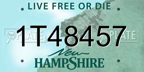 1T48457 New Hampshire License Plate