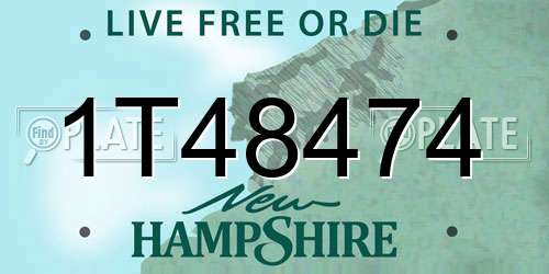 1T48474 New Hampshire License Plate