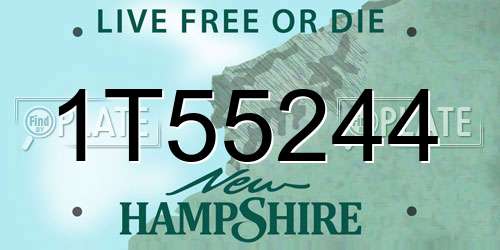 1T55244 New Hampshire License Plate