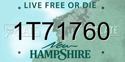 1T71760 New Hampshire License Plate