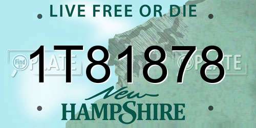 1T81878 New Hampshire License Plate