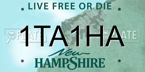 1TA1HA New Hampshire License Plate