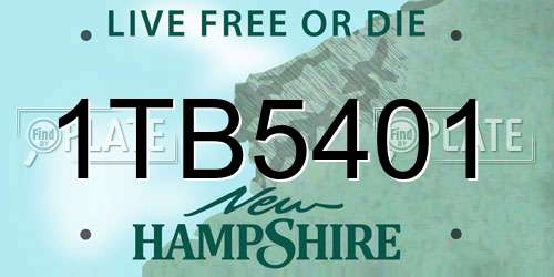 1TB5401 New Hampshire License Plate