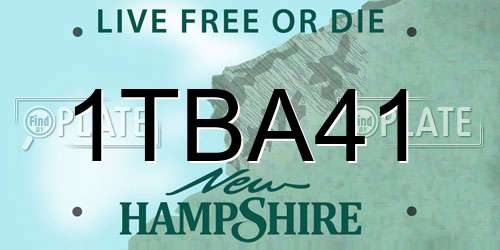1TBA41 New Hampshire License Plate