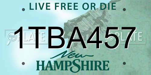 1TBA457 New Hampshire License Plate