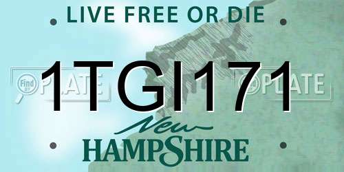 1TGI171 New Hampshire License Plate