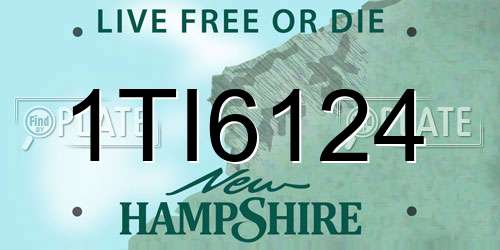1TI6124 New Hampshire License Plate