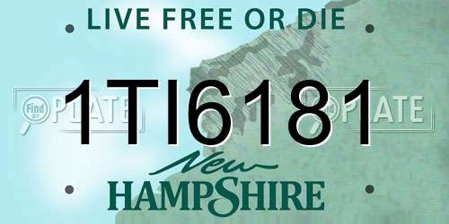 1TI6181 New Hampshire License Plate