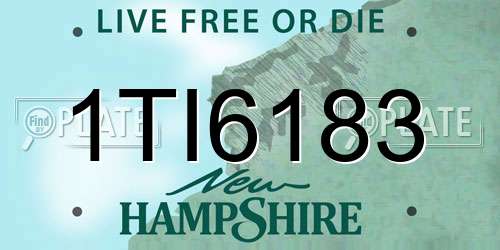 1TI6183 New Hampshire License Plate