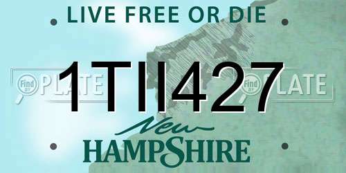 1TII427 New Hampshire License Plate