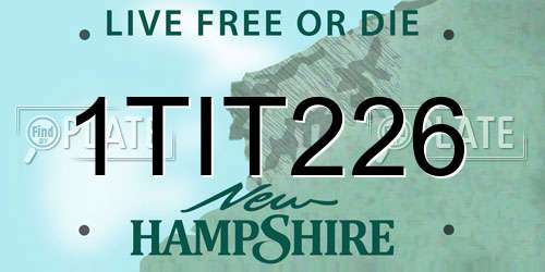 1TIT226 New Hampshire License Plate