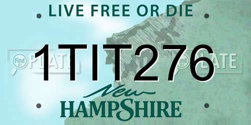 1TIT276 New Hampshire License Plate
