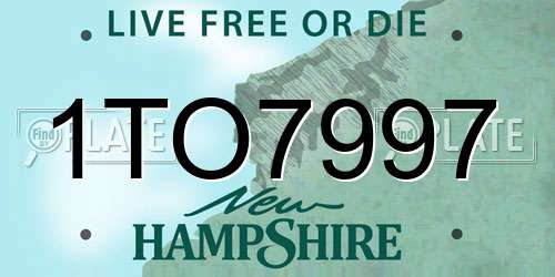 1TO7997 New Hampshire License Plate