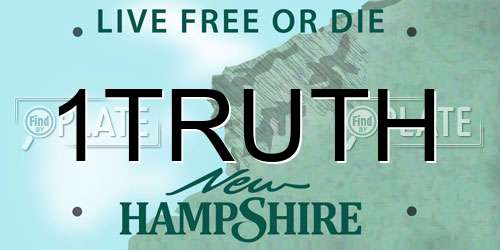 1TRUTH New Hampshire License Plate