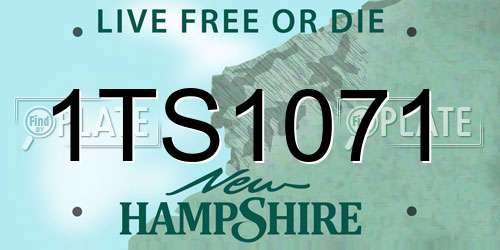 1TS1071 New Hampshire License Plate
