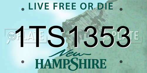 1TS1353 New Hampshire License Plate
