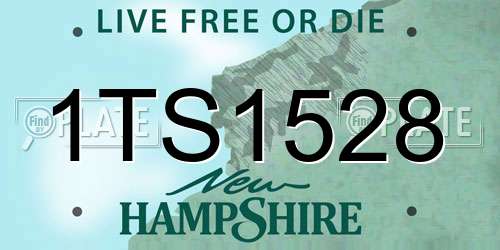 1TS1528 New Hampshire License Plate