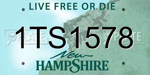 1TS1578 New Hampshire License Plate