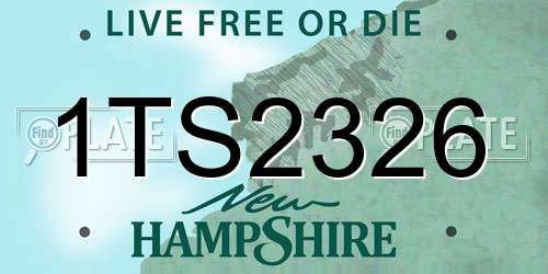 1TS2326 New Hampshire License Plate