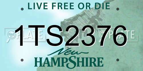 1TS2376 New Hampshire License Plate