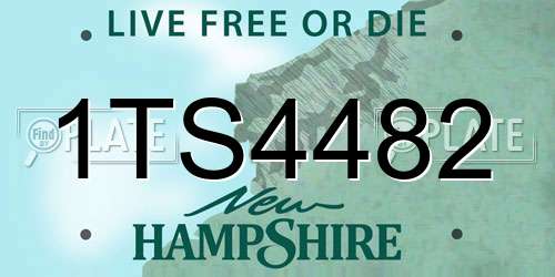 1TS4482 New Hampshire License Plate