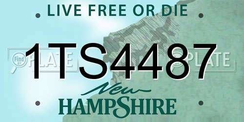 1TS4487 New Hampshire License Plate