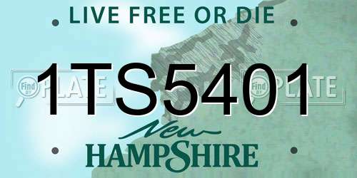1TS5401 New Hampshire License Plate