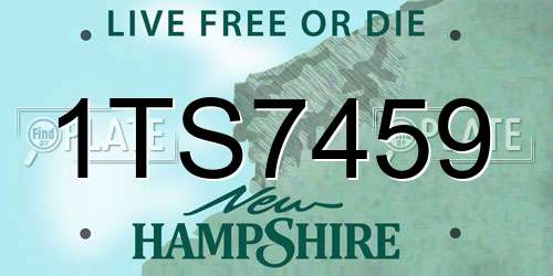 1TS7459 New Hampshire License Plate