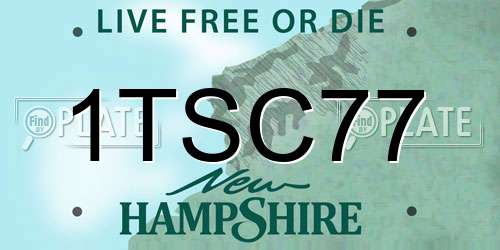 1TSC77 New Hampshire License Plate