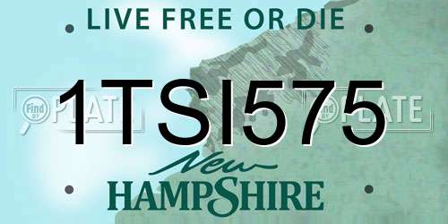 1TSI575 New Hampshire License Plate