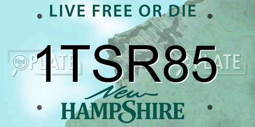 1TSR85 New Hampshire License Plate