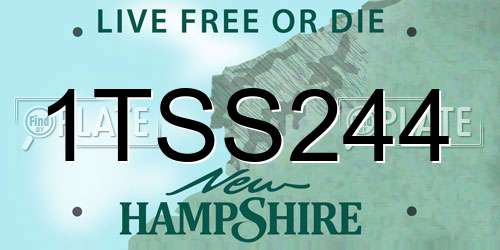 1TSS244 New Hampshire License Plate