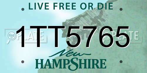 1TT5765 New Hampshire License Plate