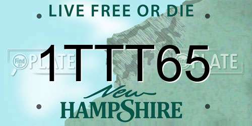 1TTT65 New Hampshire License Plate
