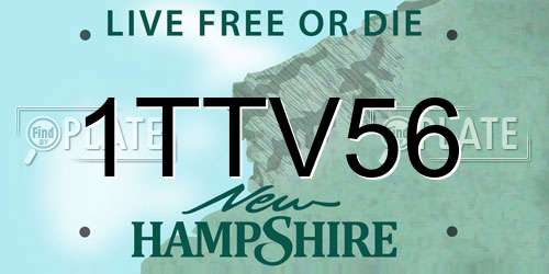 1TTV56 New Hampshire License Plate