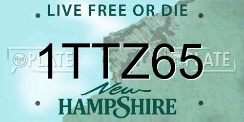 1TTZ65 New Hampshire License Plate