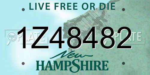 1Z48482 New Hampshire License Plate