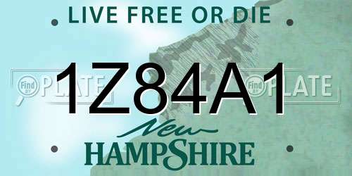 1Z84A1 New Hampshire License Plate