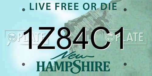 1Z84C1 New Hampshire License Plate