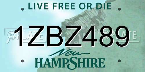 1ZBZ489 New Hampshire License Plate