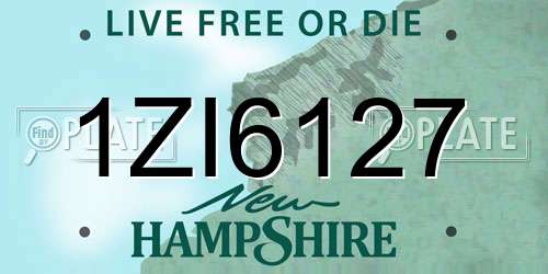 1ZI6127 New Hampshire License Plate