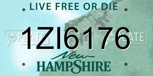 1ZI6176 New Hampshire License Plate