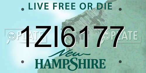 1ZI6177 New Hampshire License Plate