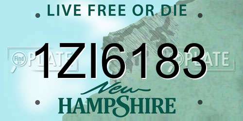 1ZI6183 New Hampshire License Plate