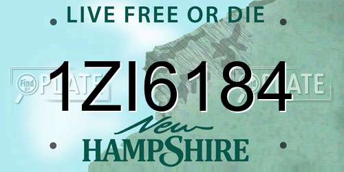 1ZI6184 New Hampshire License Plate