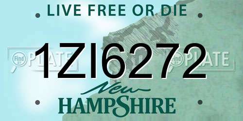 1ZI6272 New Hampshire License Plate