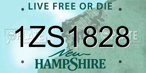 1ZS1828 New Hampshire License Plate
