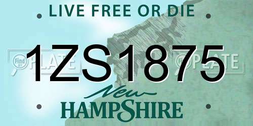 1ZS1875 New Hampshire License Plate