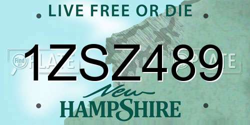 1ZSZ489 New Hampshire License Plate