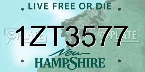1ZT3577 New Hampshire License Plate